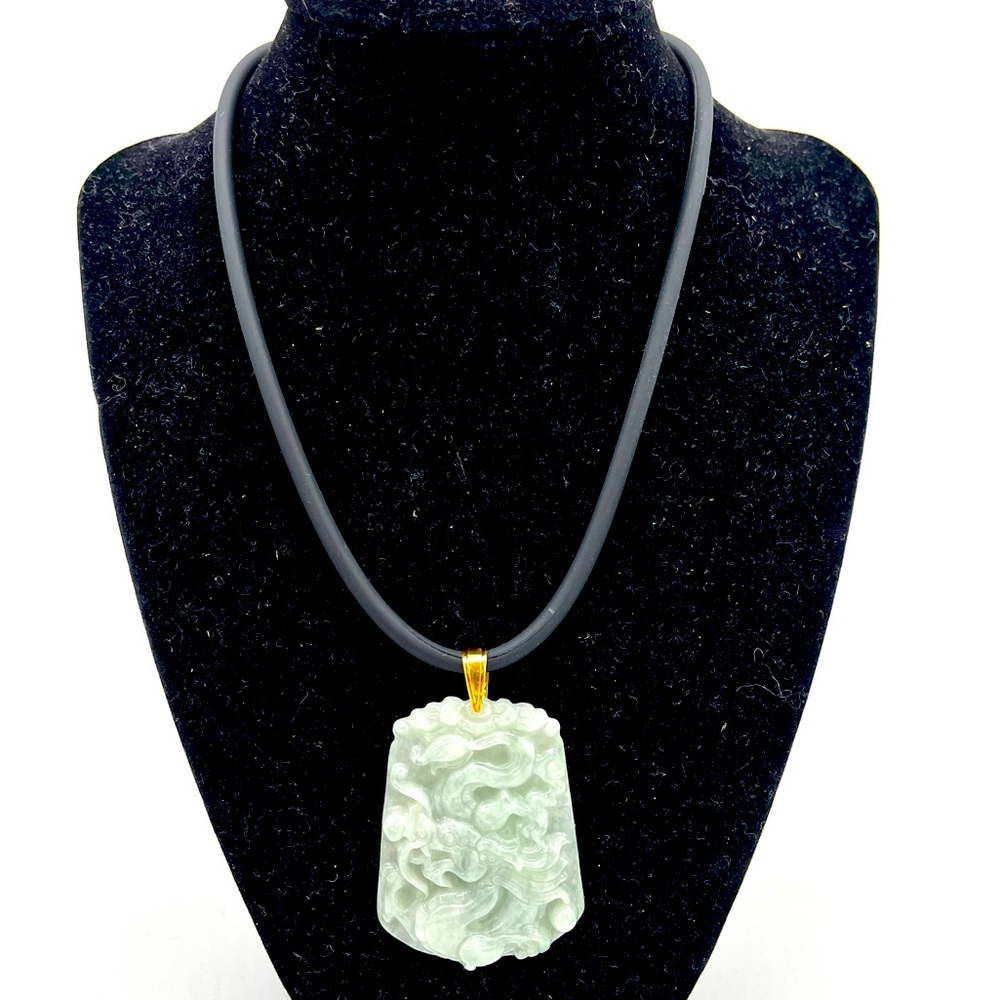Sold! 14K Lucky Jade Pendant with Dragon Design